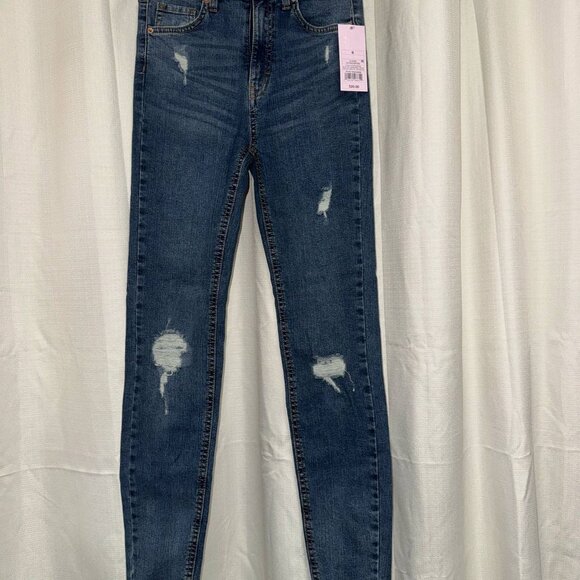 Wild Fable | Super-High Rise Distressed Skinny Jeans Size 0. - Picture 2 of 3
